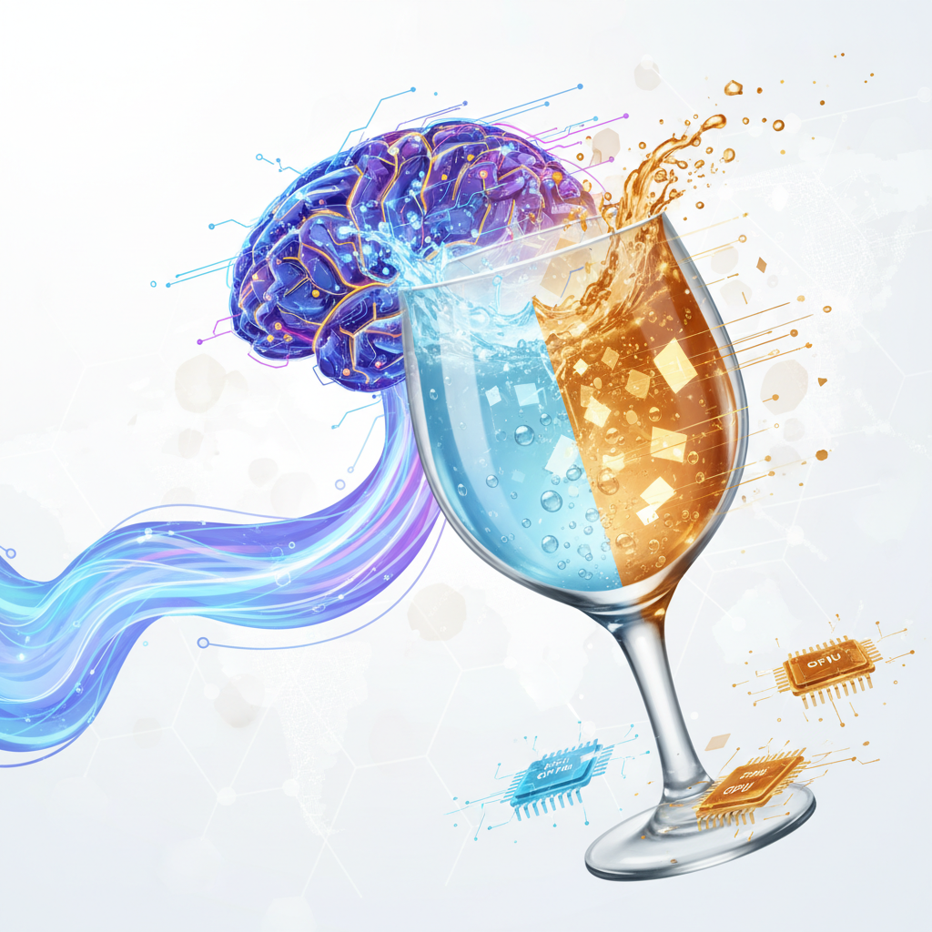 Una persona sonriente con polo azul claro sosteniendo una tablet blanca.