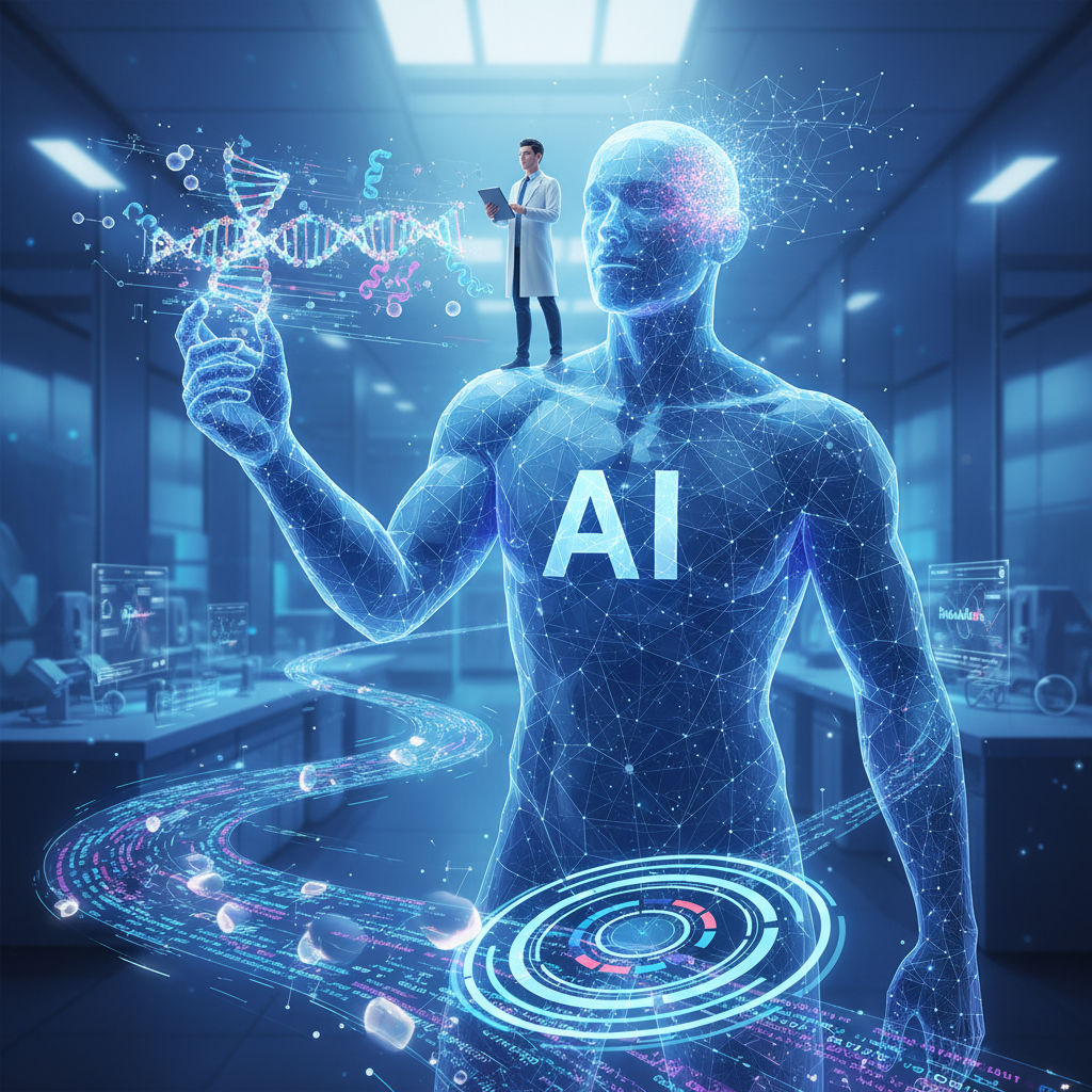 Una mano sujeta una pastilla redonda y de color claro entre el pulgar y el índice.