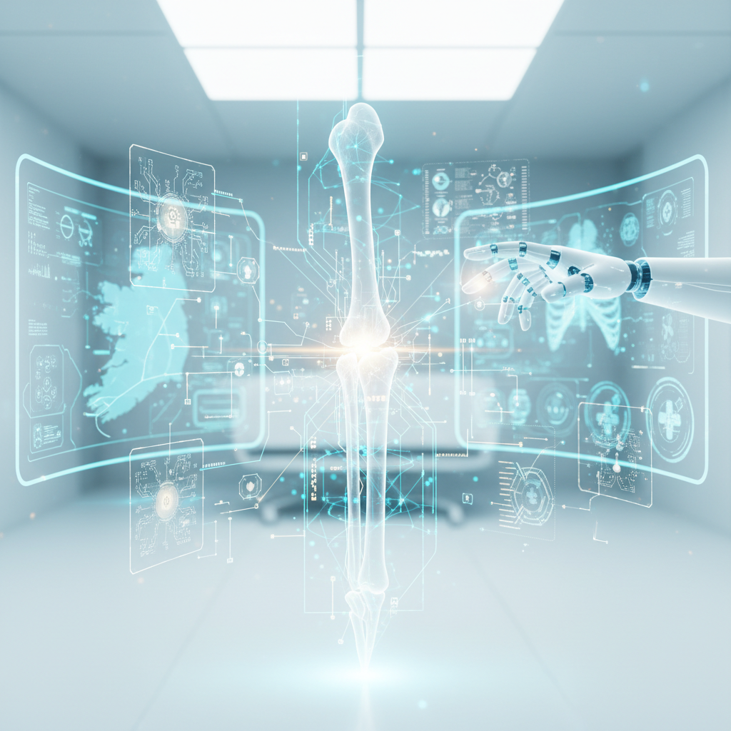 Grupo de profesionales diversos sonriendo y colaborando alrededor de una mesa con un portátil y documentos en una oficina moderna, con gráficos visibles en una pantalla de fondo.