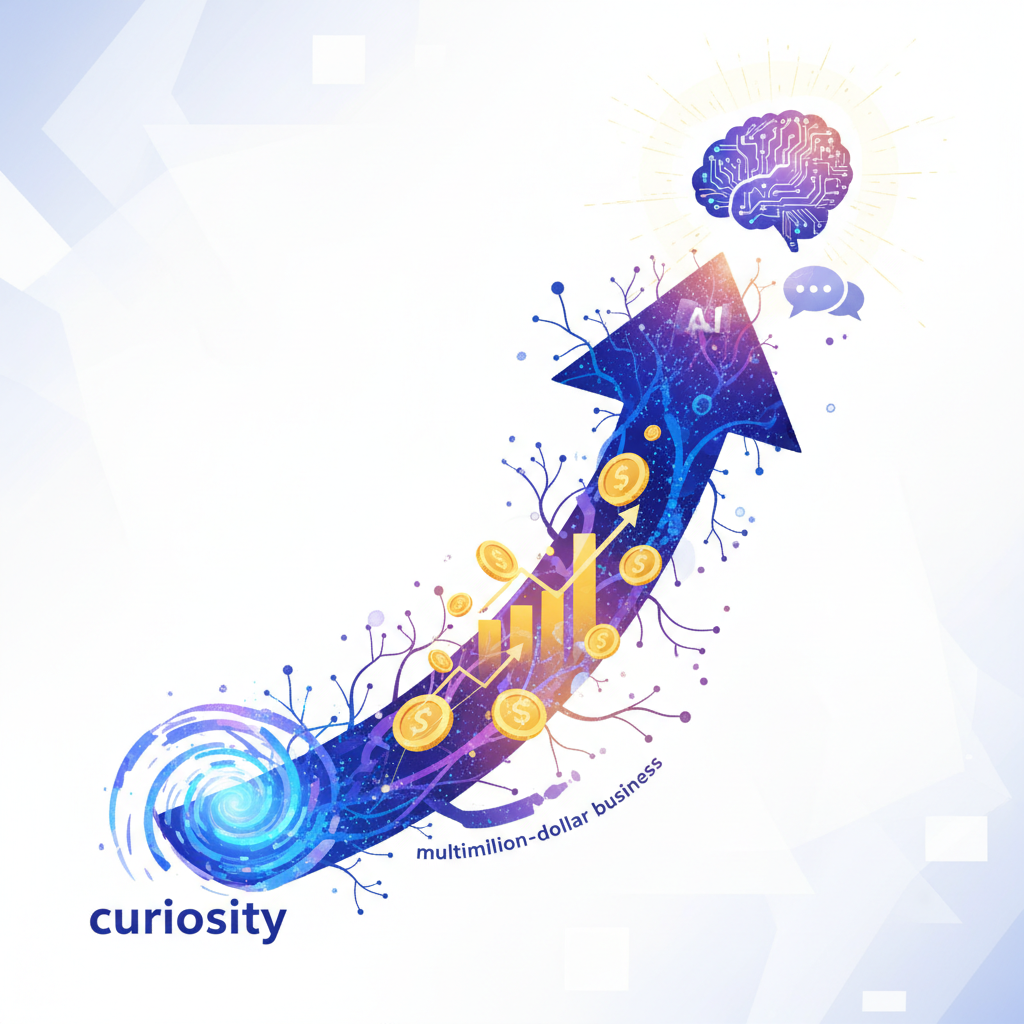 Una mujer caucásica sonriendo con gafas transparentes y una camisa blanca, mirando ligeramente hacia la izquierda de la cámara sobre un fondo gris liso.