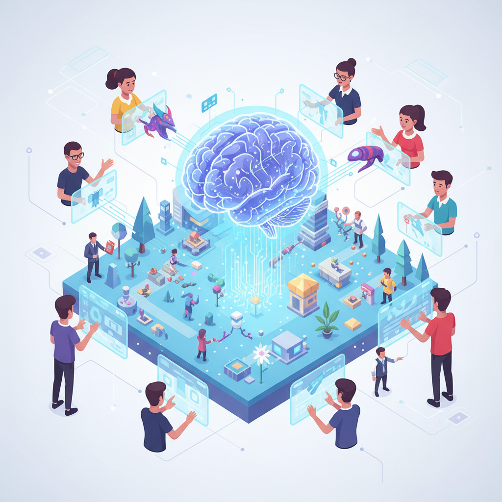 Una persona sentada frente a un ordenador portátil en un escritorio minimalista, con la pantalla iluminando su rostro, en un entorno de trabajo nocturno u oscuro.