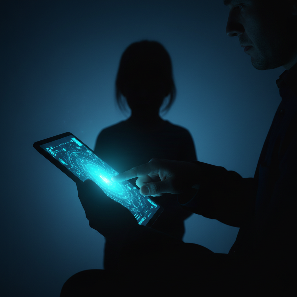 Una persona sosteniendo un smartphone horizontalmente que muestra una página web con contenido textual en la pantalla. La mano y parte del brazo son visibles.