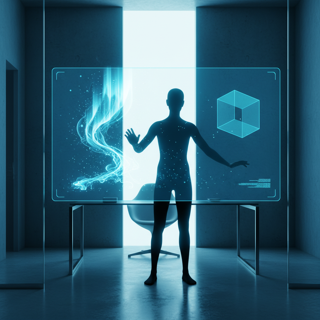 Una persona está utilizando un smartphone que muestra en su pantalla una aplicación de redes sociales o mensajería con una lista de contactos y el perfil de 'Maria'.