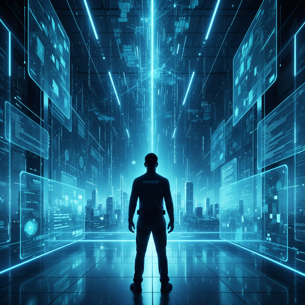 Coche eléctrico moderno de color gris oscuro cargándose en un punto de recarga público en un aparcamiento urbano.