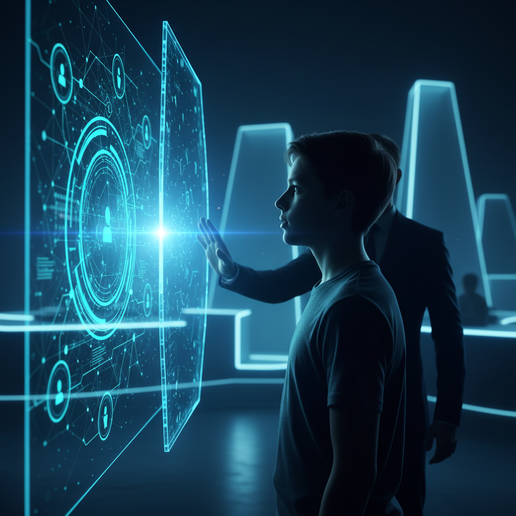 Pantalla de ordenador mostrando métricas y gráficos de SEO, con una mano usando un ratón en una oficina.