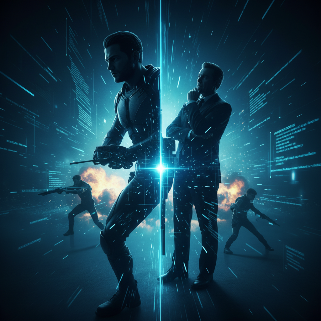 Una persona está sentada en un escritorio, trabajando activamente en un ordenador portátil, con las manos en el teclado.