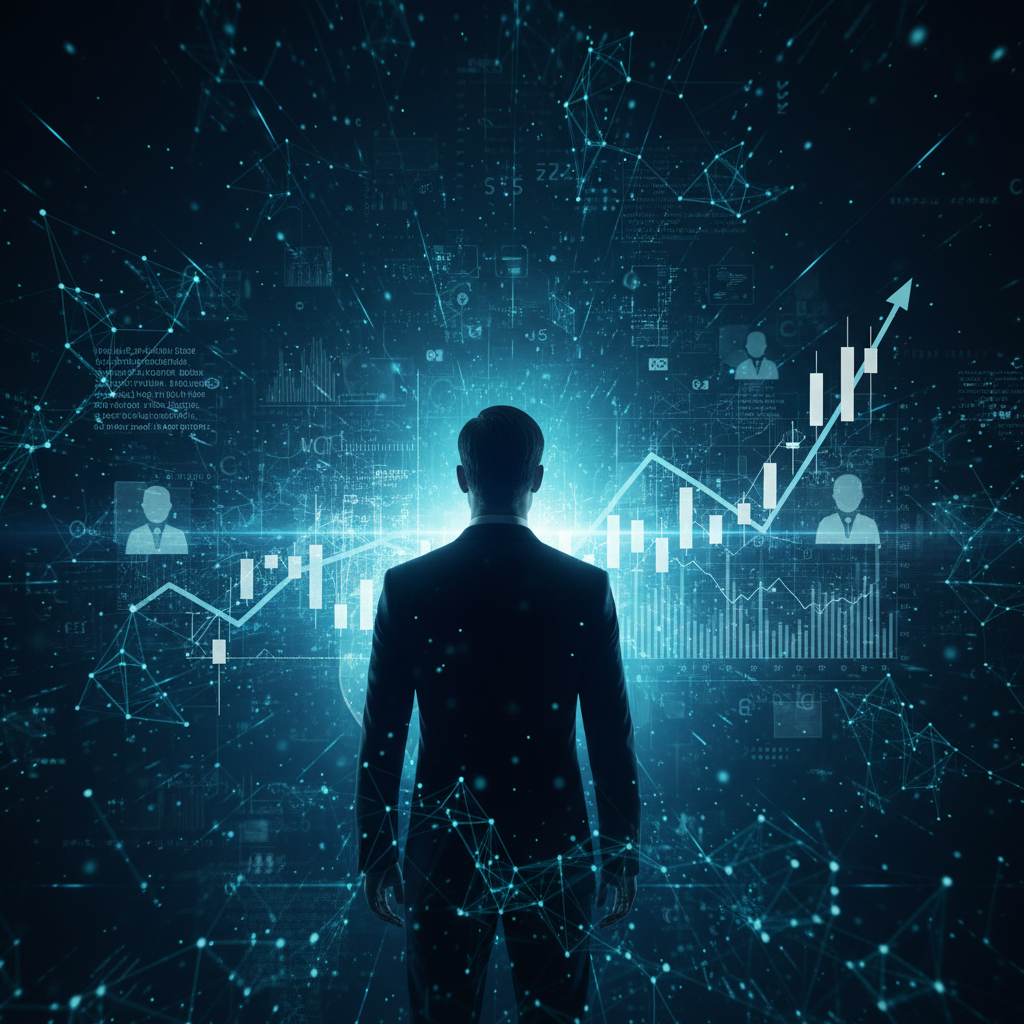 Una mujer sonriente en un entorno de oficina moderno, sosteniendo un teléfono móvil con ambas manos y mirando la pantalla.