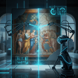 Una pila de patatas fritas doradas y finas, mostrando su textura crujiente y algunas migas, con un fondo difuminado.