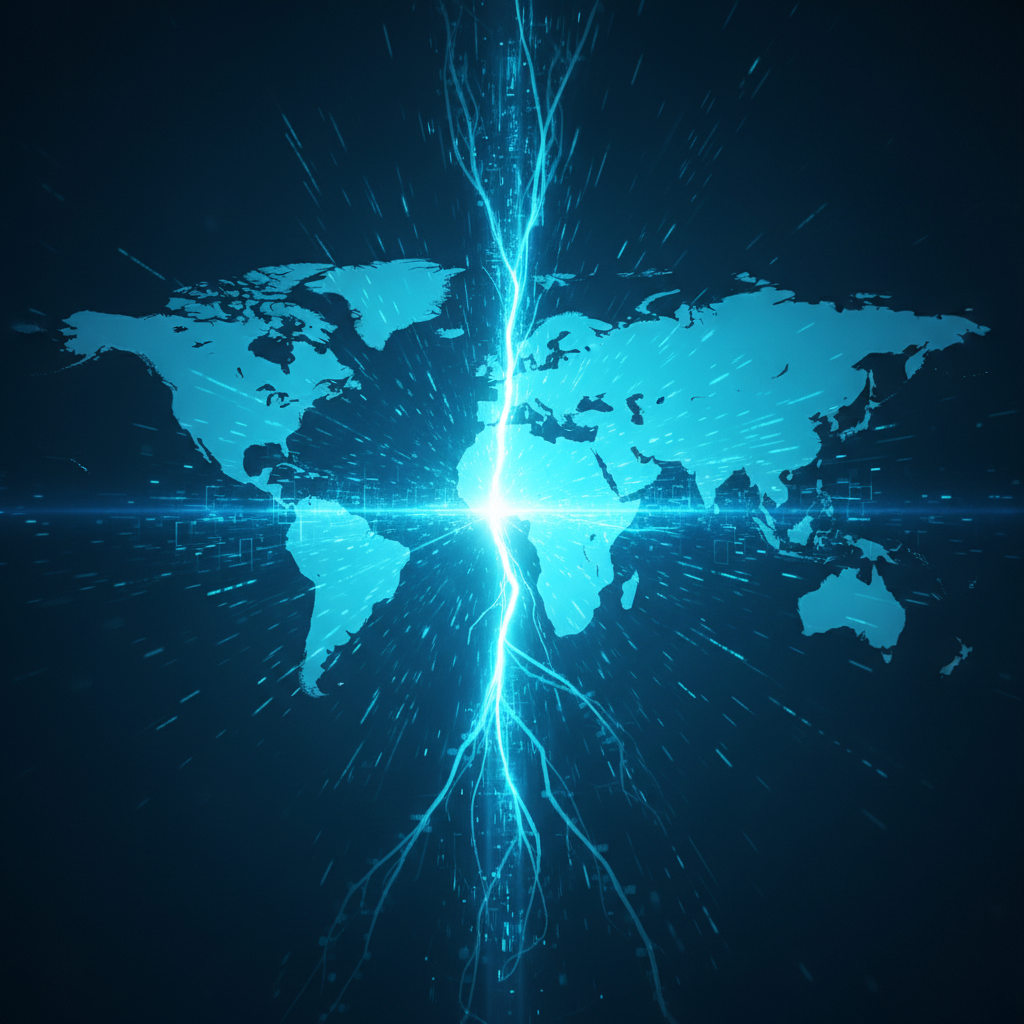 Una mujer joven con cabello rubio sonríe mientras escribe en una laptop abierta, sentada en un escritorio blanco con un libro y una planta pequeña.