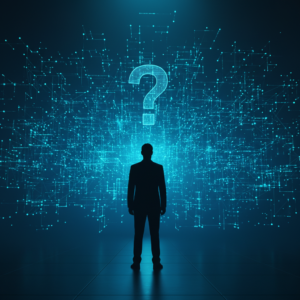 Infografía digital con un panel de control que muestra gráficos de barras, líneas, indicadores de rendimiento con flechas y símbolos de divisa.