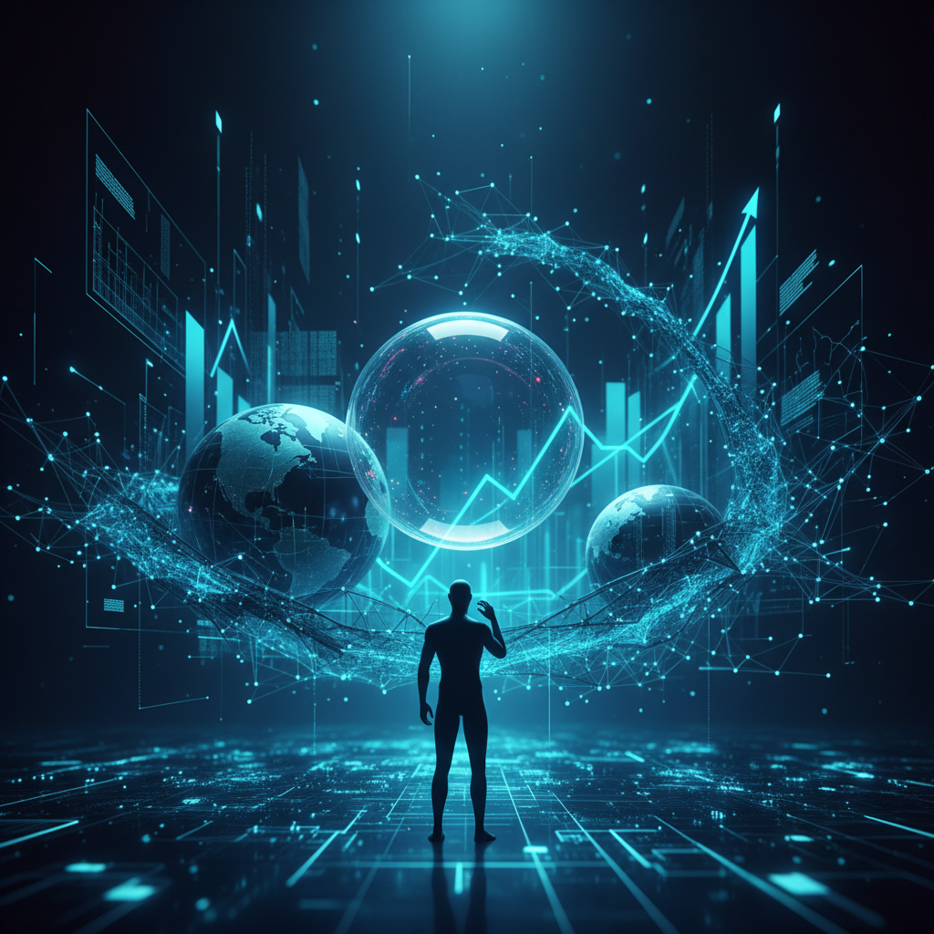 Persona señalando un gráfico de líneas en una tablet con un lápiz óptico.