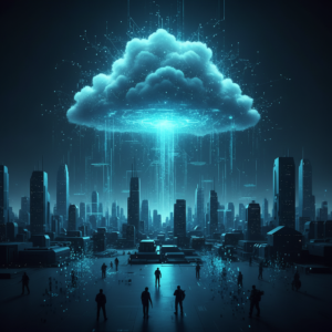 Un hombre sonriente con camisa azul y un micrófono visible a la derecha, mirando directamente al frente con un fondo desenfocado.