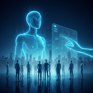 Persona escribiendo en un ordenador portátil con un reloj inteligente en la muñeca, rodeada de documentos sobre un escritorio.