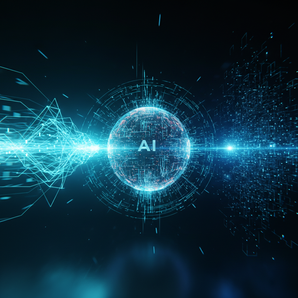 Mujer concentrada trabajando en un ordenador portátil en una oficina moderna y luminosa.