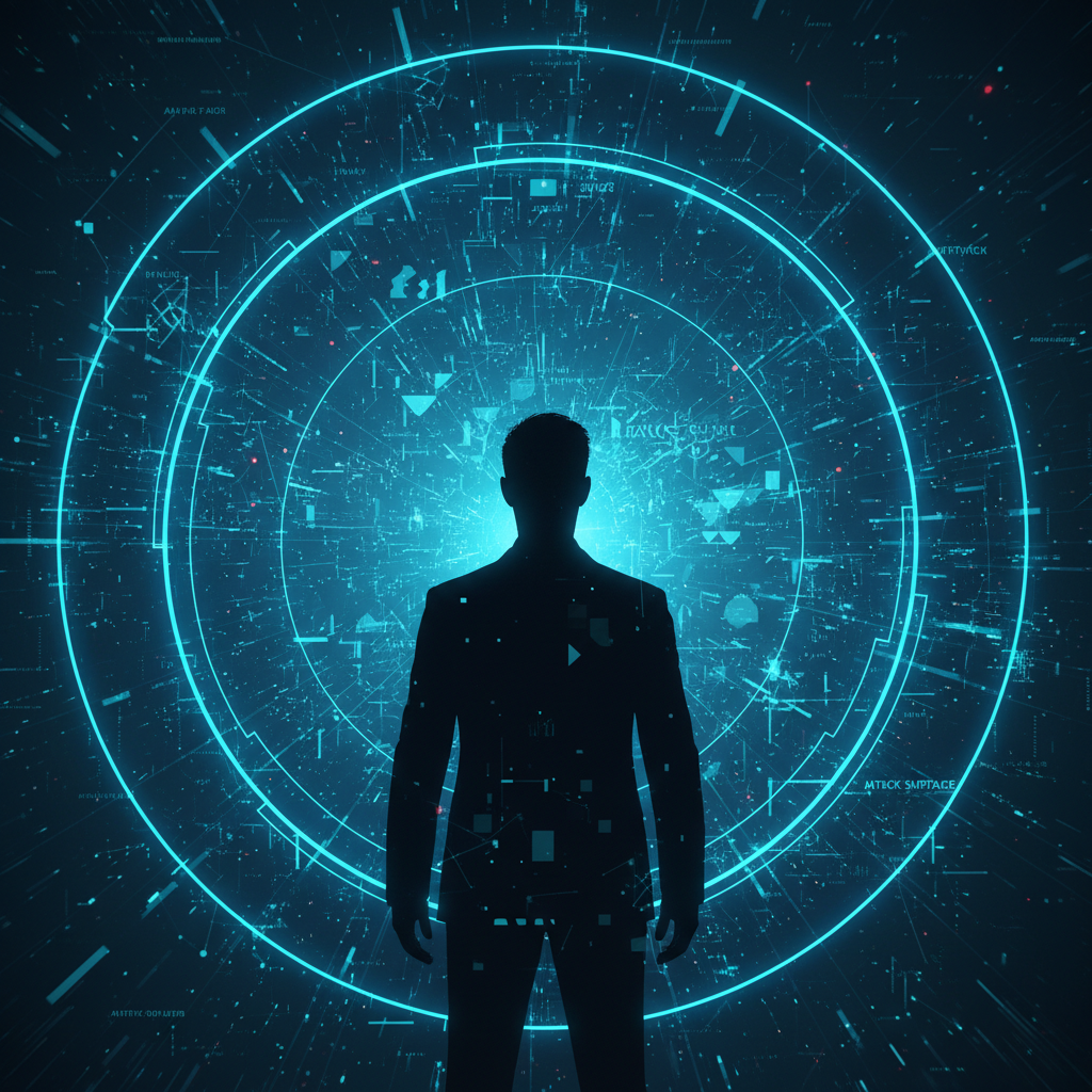 Mujer profesional sonriendo y trabajando en un portátil en una oficina moderna y luminosa.