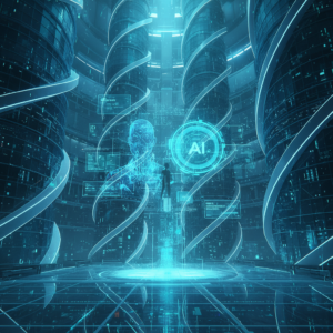 Manos escribiendo en un teclado de portátil mostrando un gráfico de análisis web con tendencia al alza.