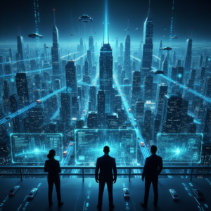 Manos tecleando en un portátil con una página de resultados de búsqueda (SERP) mostrada en pantalla, incluyendo resultados orgánicos y anuncios.