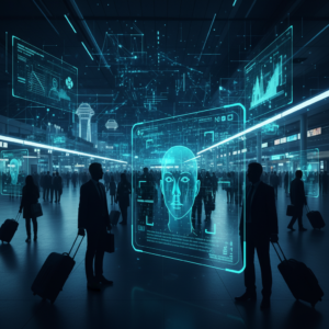 Vista aérea de una rosquilla esmaltada con chispas de colores sobre un fondo liso rosa pastel.