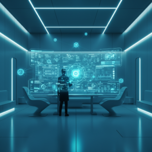 Mano sosteniendo un smartphone horizontalmente mostrando productos de e-commerce en una web.