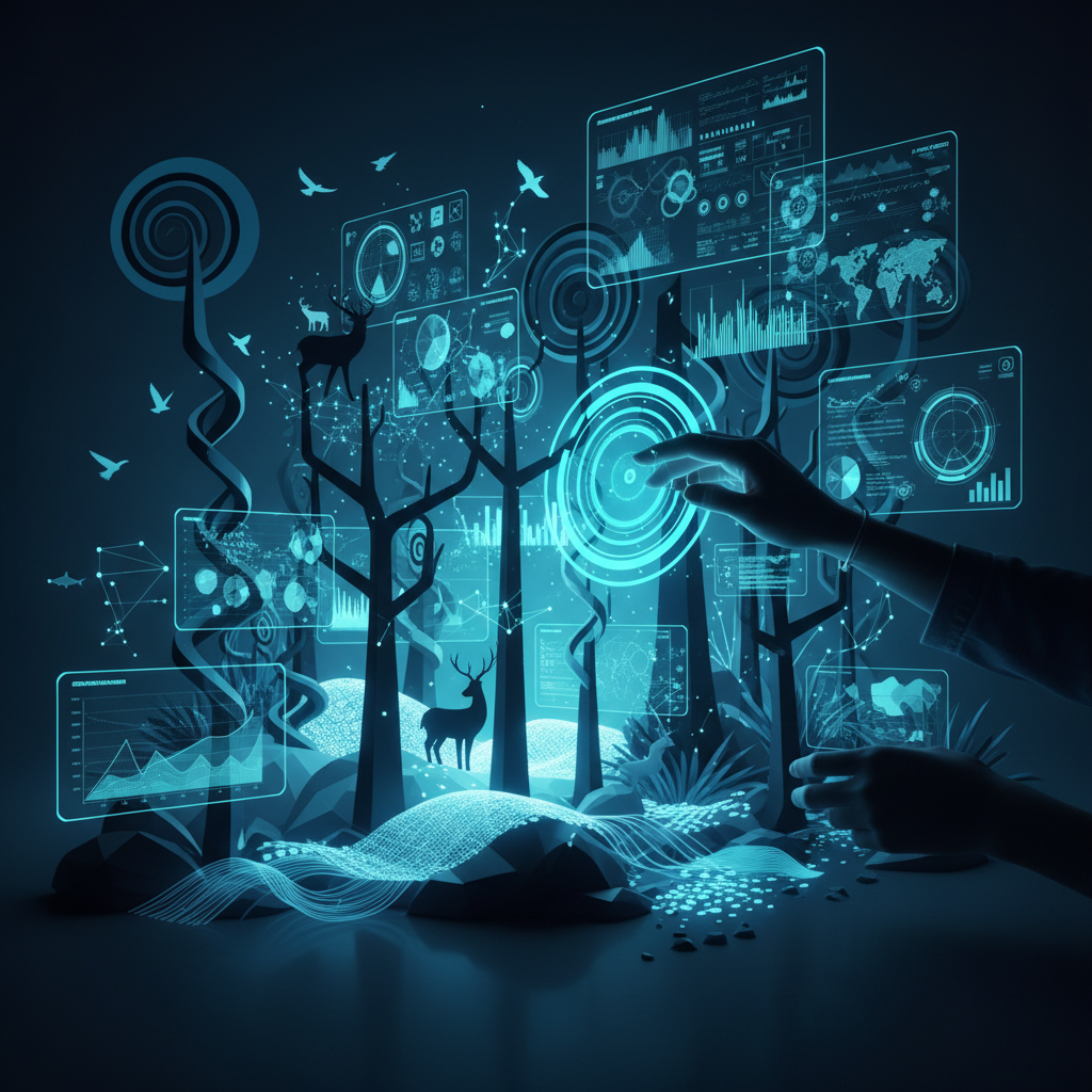 Una mujer joven con gafas sonríe mientras trabaja concentrada en un portátil.