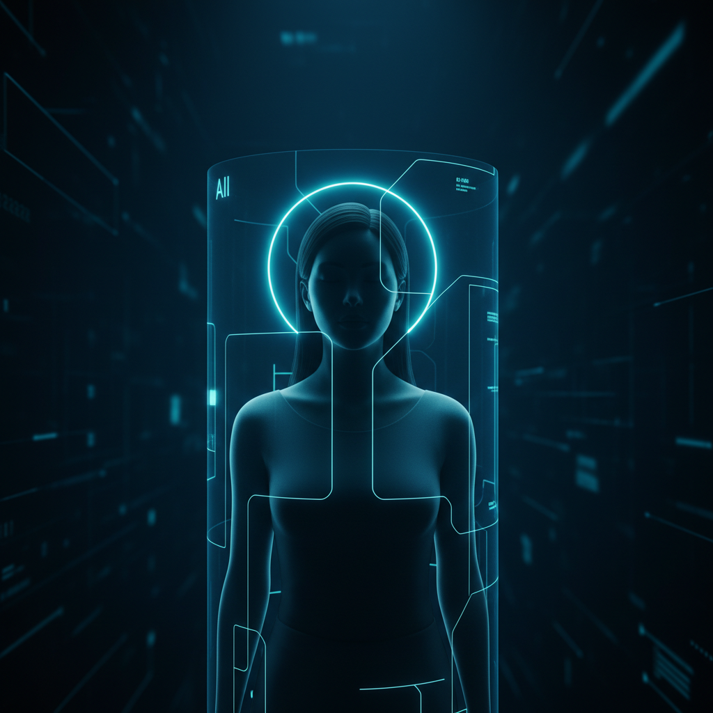 Una mujer sonriente con gafas de sol y cabello oscuro, vestida con una camiseta sin mangas negra, posa para una selfie al aire libre con un fondo ligeramente desenfocado de naturaleza verdosa.