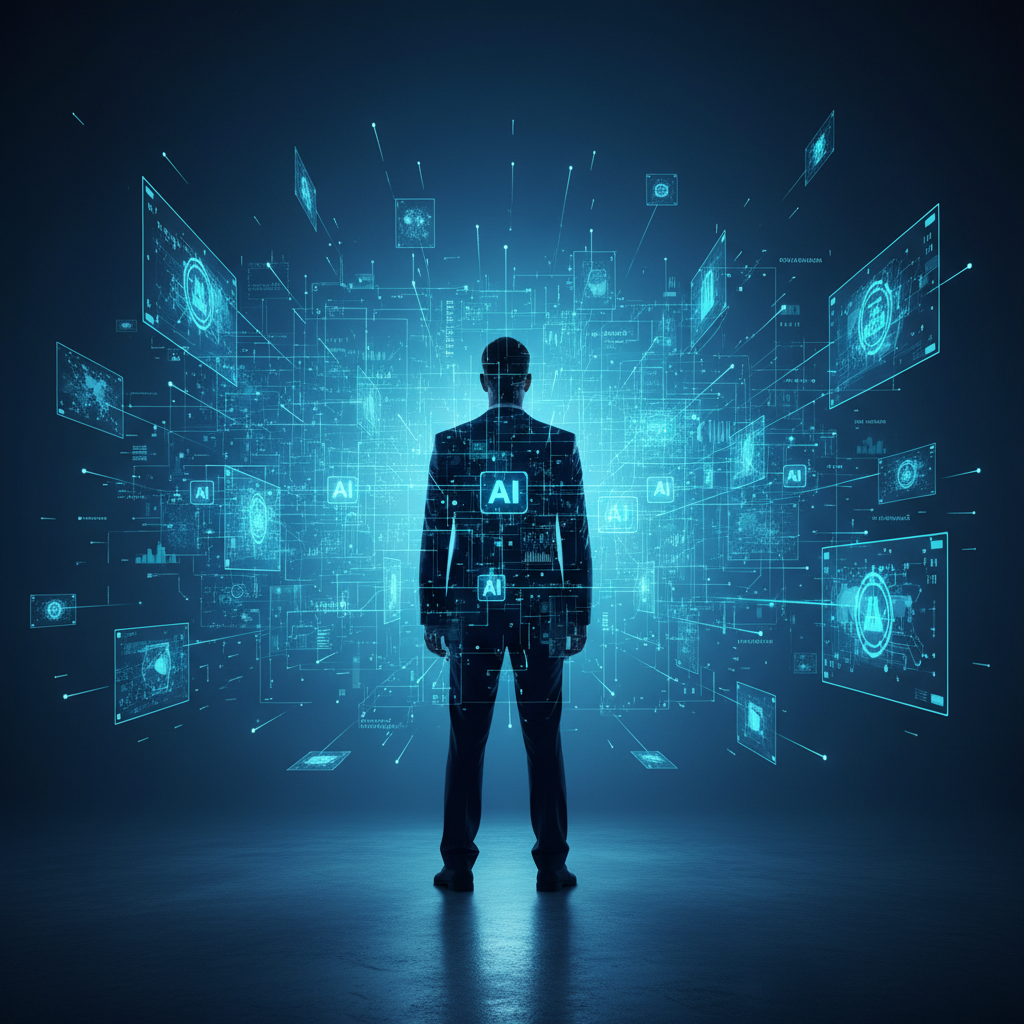 Mujer con bata de laboratorio blanca sosteniendo un vial con líquido amarillo en un entorno de laboratorio.