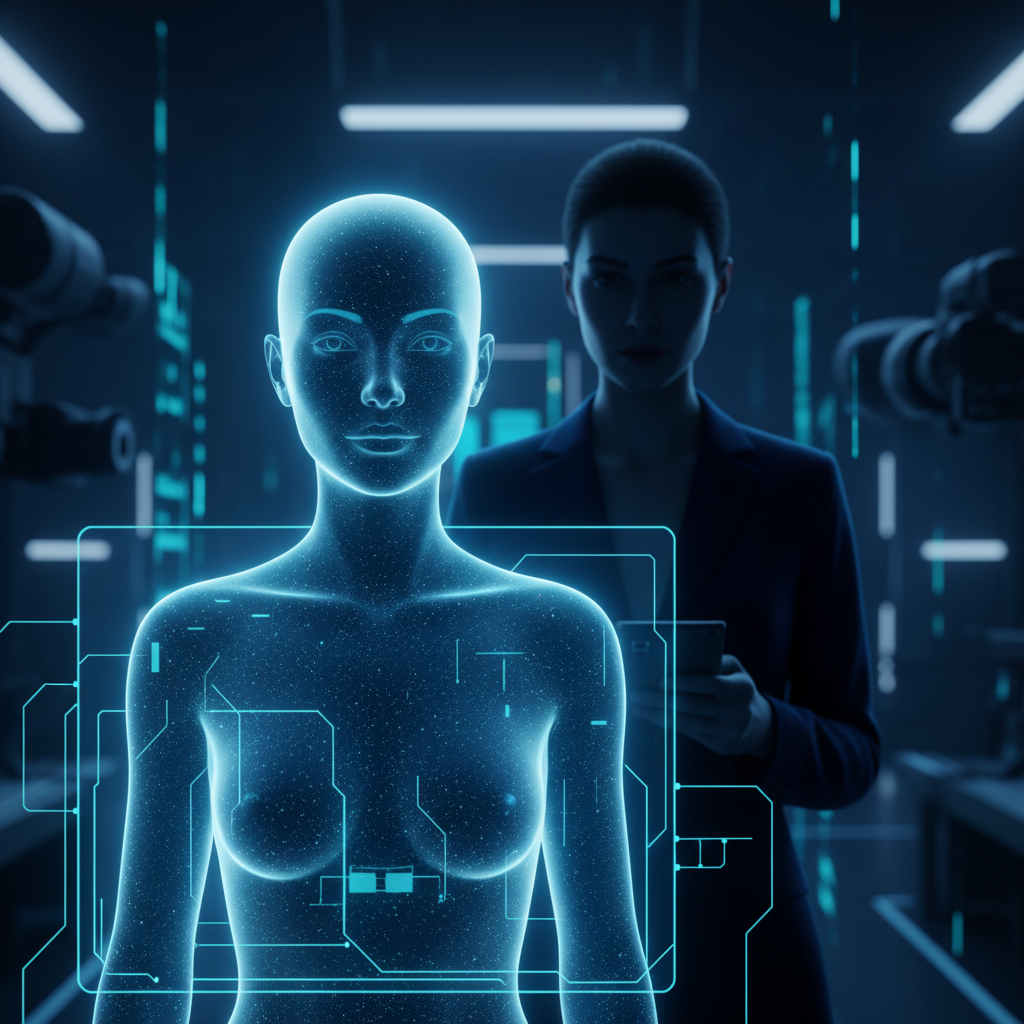 Manos sobre teclado de portátil mostrando código de programación en editor oscuro, con ratón inalámbrico en mesa de trabajo.