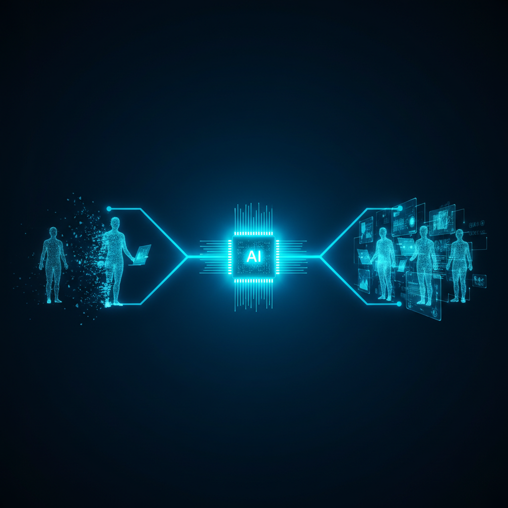 Hombre con gorro de chef sosteniendo una bandeja con un asado de carne, posiblemente un chuletón, decorado con romero y vegetales pequeños, en una cocina profesional.