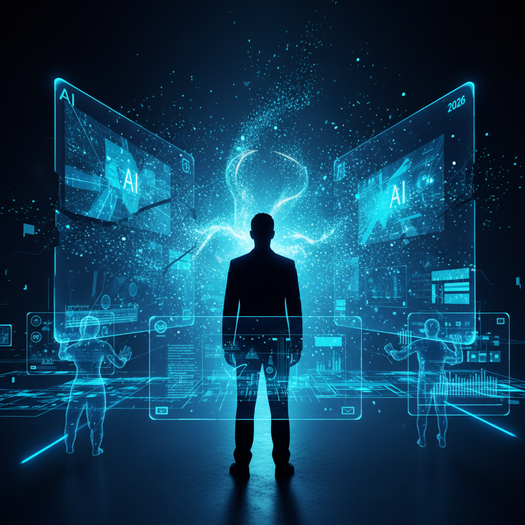 Un grupo diverso de jóvenes, tres mujeres y dos hombres, sentados alrededor de una mesa en un espacio de coworking moderno y luminoso, sonriendo y participando en una discusión colaborativa. Hay ordenadores portátiles, cuadernos y tazas de café sobre la mesa, con un fondo de otras mesas y personas trabajando.