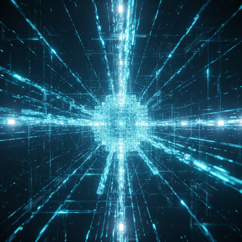 Primer plano de un hombre con barba blanca y gafas, usando un portátil en un entorno de oficina con estantes de madera detrás.