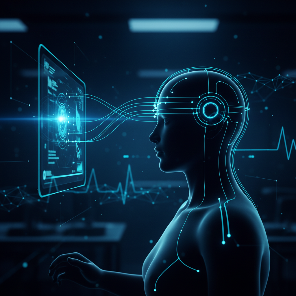 Un hombre con gafas y camisa azul señala una pantalla de laptop en un entorno de oficina.