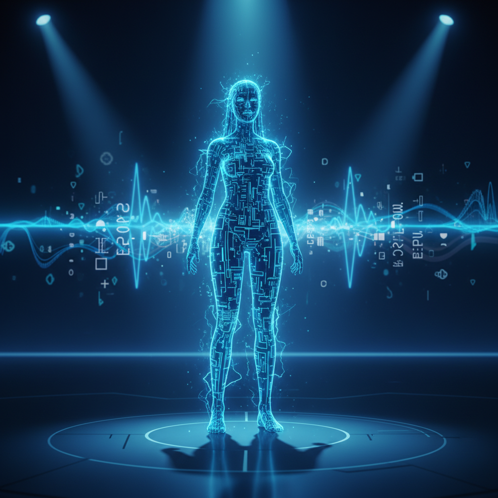 Vista aérea de una piscina circular de agua azul profundo con un trampolín, rodeada por un área pavimentada clara y árboles al fondo.