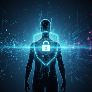 Manos de una persona tocando la pantalla de un smartphone que muestra una interfaz digital.