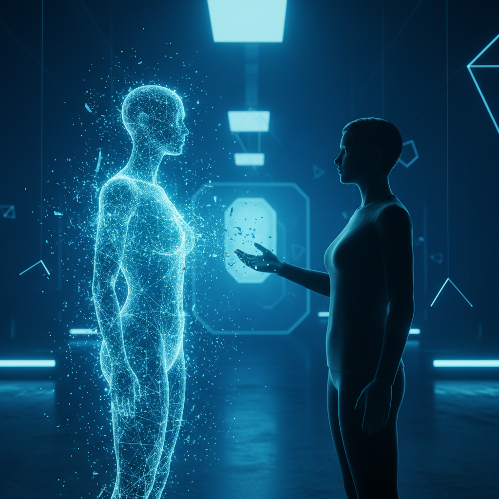 Cuatro personas en una reunión de negocios en una sala moderna, mirando un portátil y documentos.