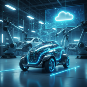 Un equipo diverso de profesionales colaborando alrededor de una mesa en una oficina moderna y luminosa, con un portátil y documentos.