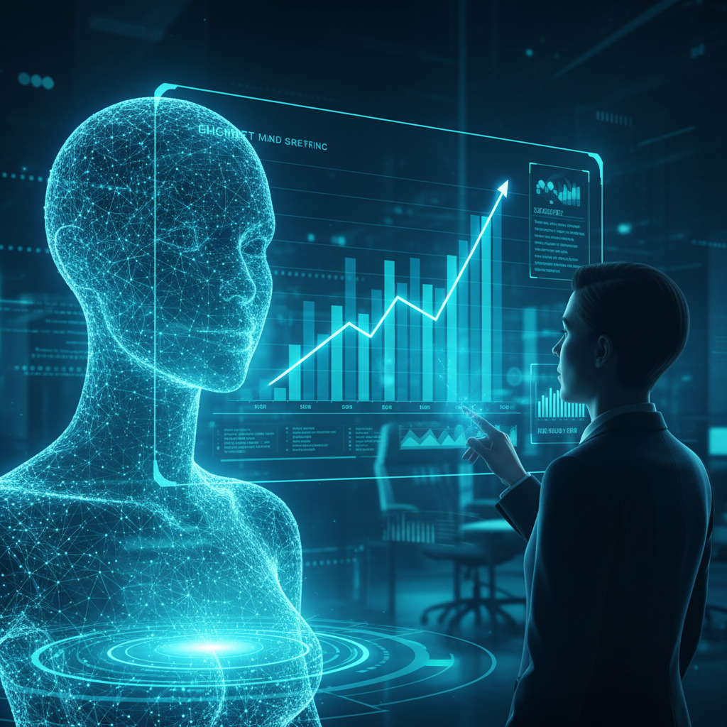 Espacio de trabajo minimalista con un portátil plateado abierto sobre un escritorio blanco, junto a una planta verde en maceta y una taza de café.