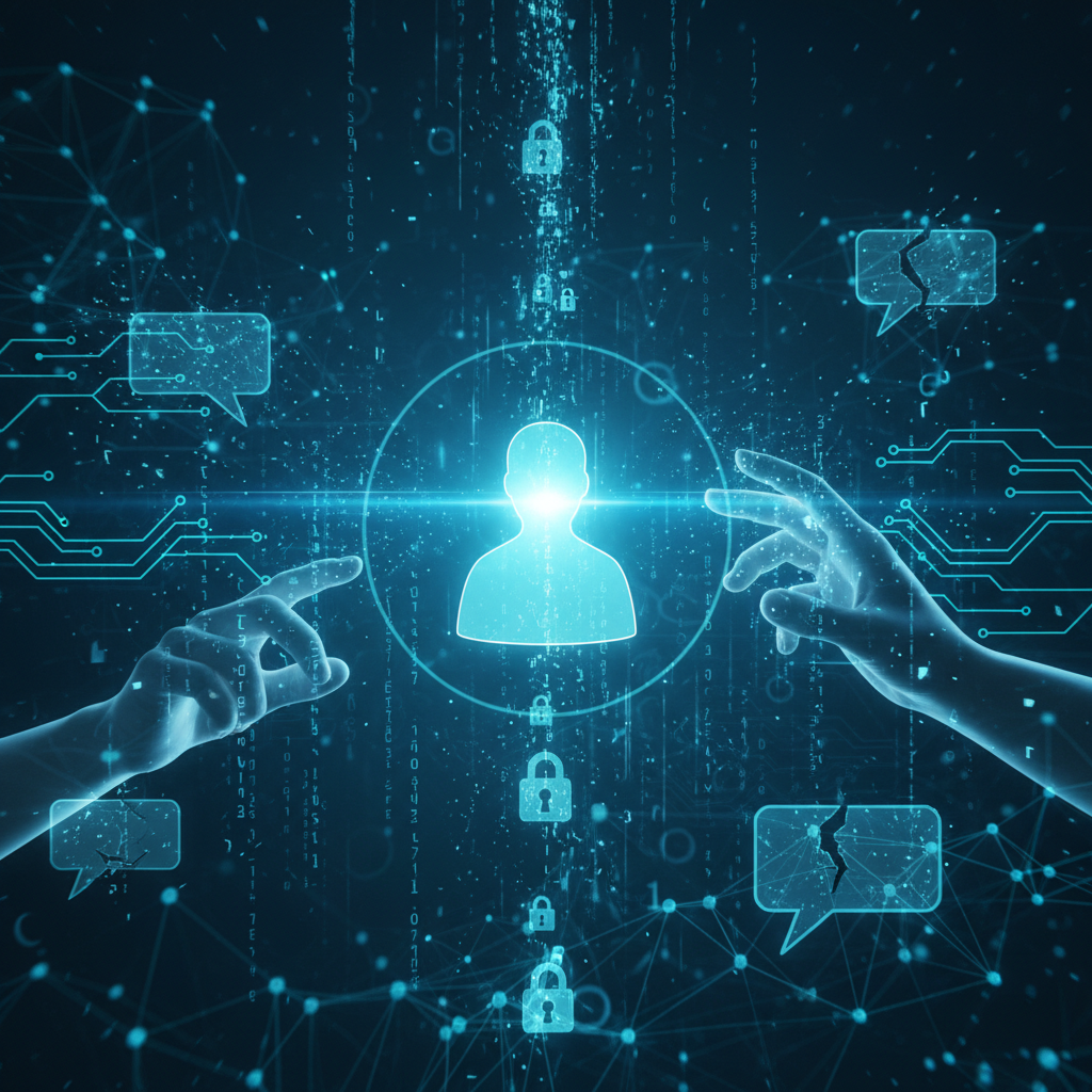 Pantalla de laptop mostrando un panel de control de Google Analytics con gráficos de tráfico web y métricas de usuario, con una mano en el trackpad.