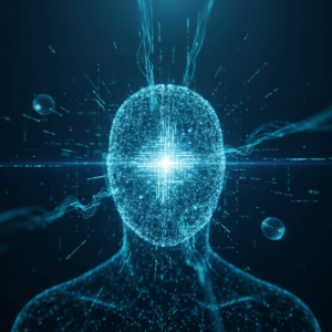 Taza de café humeante con arte latte en forma de corazón sobre una mesa de madera rústica.