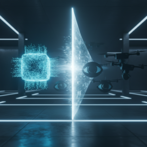 Una mujer concentrada trabajando en un ordenador portátil en un escritorio con documentos y una taza de café.