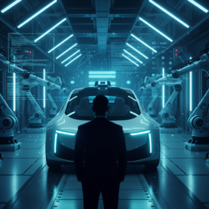 Grupo diverso de profesionales sonriendo y colaborando alrededor de una mesa con documentos y un portátil en una oficina moderna.