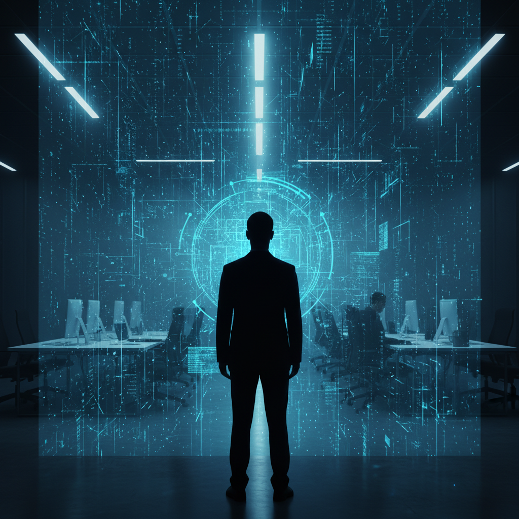 Un grupo diverso de profesionales colabora alrededor de una mesa de reuniones con ordenadores portátiles en una oficina moderna y luminosa.