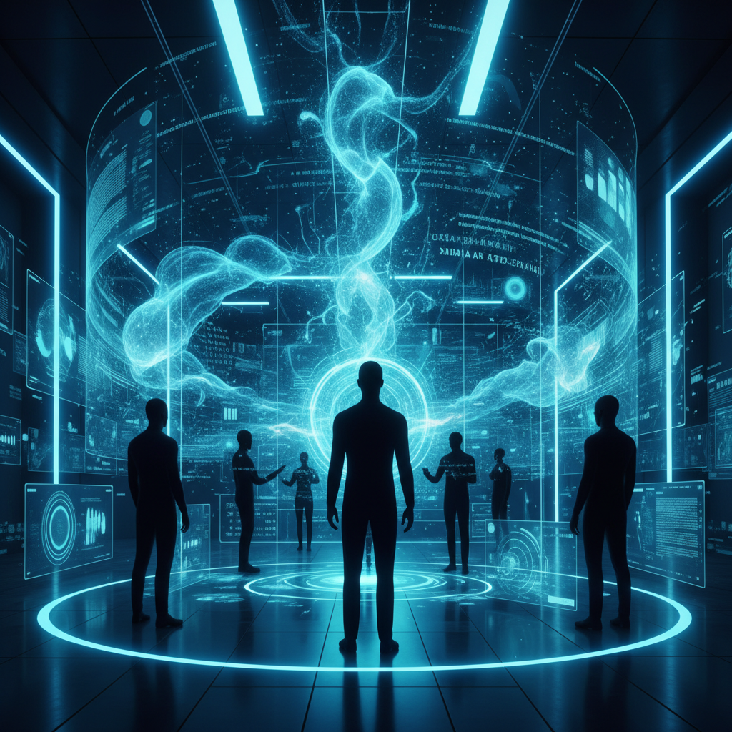 Una mano sosteniendo un smartphone que muestra una aplicación de mapas con una ruta destacada sobre un fondo borroso de ciudad.