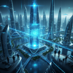 Par de zapatillas de running nuevas de color azul oscuro con suela blanca y detalles naranjas, sobre una superficie gris clara.