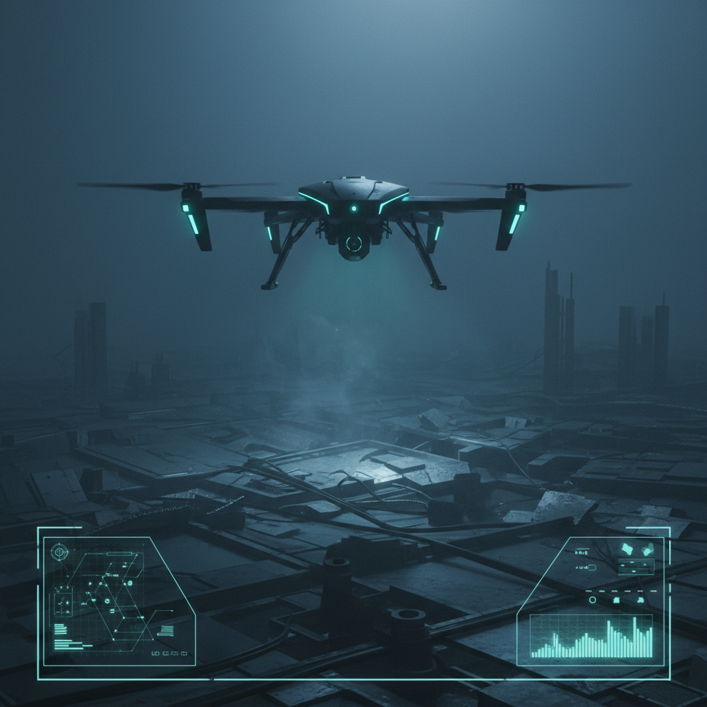 Ilustración digital de una lupa sobre un monitor de ordenador. La pantalla del monitor muestra un gráfico de líneas ascendente y un gráfico de barras. En primer plano hay iconos de un objetivo, un engranaje y un rayo. El fondo es un entorno de oficina desenfocado.