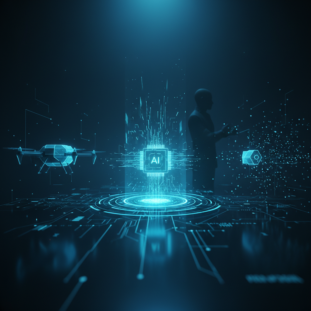 Vista aérea de una playa de arena dorada con el mar azul claro y espuma blanca de las olas. Se observan algunas sombrillas y sillas, indicando la presencia de bañistas.