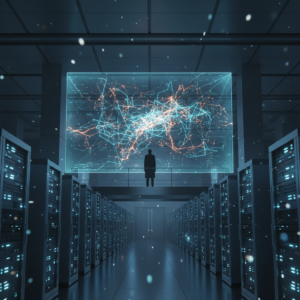 Un monitor de ordenador mostrando una página de resultados de búsqueda de Google (SERP) con el primer resultado de búsqueda orgánico resaltado.