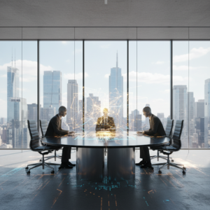 Niño con gafas de sol oscuras y gorra de béisbol de color rojo y blanco sonriendo con alegría.