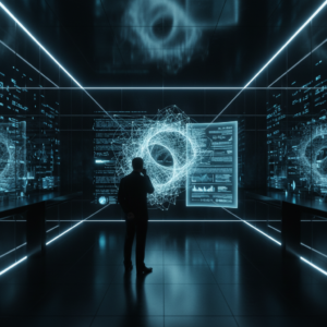 Primer plano de una mano sosteniendo una lente de contacto transparente en el dedo índice, a punto de insertarla en un ojo humano parcialmente abierto.