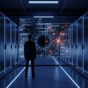 Mano de una persona sosteniendo un smartphone con una aplicación de navegación que muestra una ruta en un mapa digital.