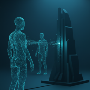 Mano sosteniendo una lente de contacto blanda transparente en la punta del dedo, lista para su inserción.